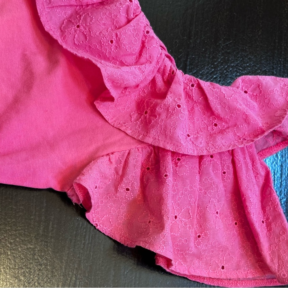 Pink Ruffled One-Shoulder body. - Picture 5 of 6